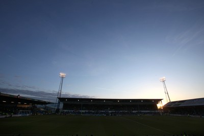 08.04.09.. Cardiff City v Derby County, Coca Cola Championship. -   Ninian Park prepares to host its final planned floodlit match. 