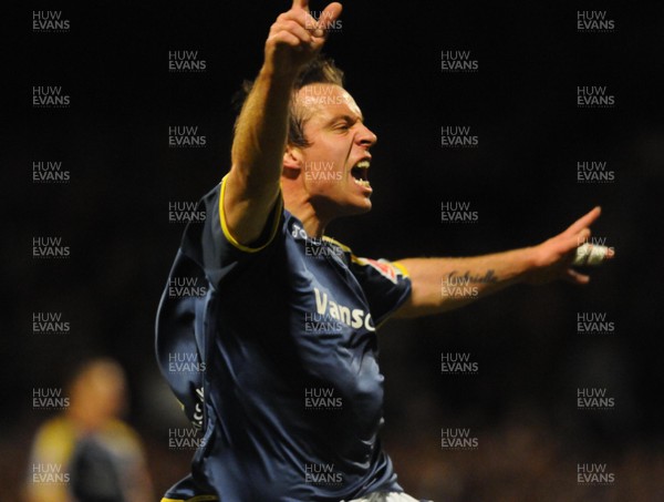 08.04.09 - Championship Football Cardiff City v Derby County Cardiff's Gavin Rae celebrates after scoring his sides second goal 