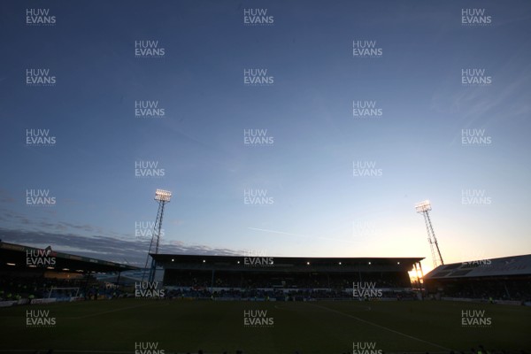 08.04.09.. Cardiff City v Derby County, Coca Cola Championship. -   Ninian Park prepares to host its final planned floodlit match. 