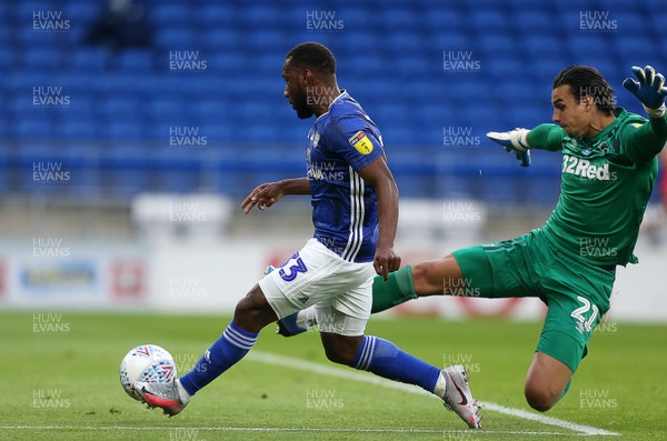 140720 - Cardiff City v Derby County - SkyBet Championship - Junior Hoilett of Cardiff City scores the first goal of the game