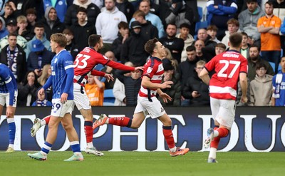 131225 - Cardiff City v Doncaster Rovers - SkyBet League One - Owen Bailey of Doncaster celebrates scoring a goal