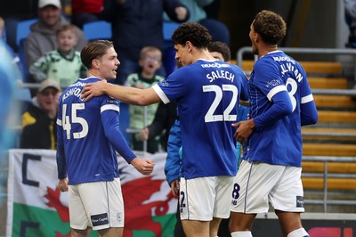 131225 - Cardiff City v Doncaster Rovers - SkyBet League One - Cian Ashford of Cardiff celebrates scoring a goal with team mates