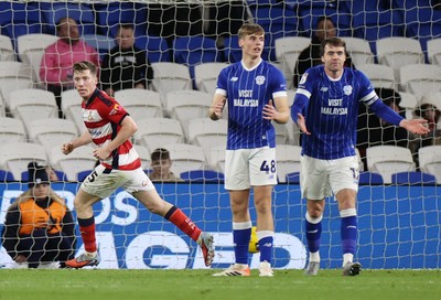 131225 - Cardiff City v Doncaster Rovers - SkyBet League One - Harry Clifton of Doncaster celebrates scoring a goal