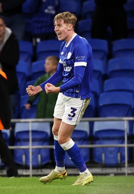 131225 - Cardiff City v Doncaster Rovers - SkyBet League One - Joel Bagan of Cardiff celebrates scoring the game winning goal