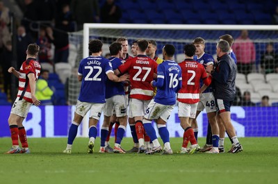 131225 - Cardiff City v Doncaster Rovers - SkyBet League One - Tensions boil over between the teams after full time