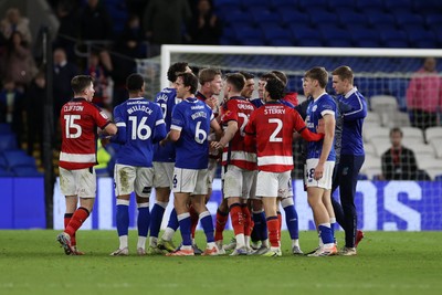 131225 - Cardiff City v Doncaster Rovers - SkyBet League One - Tensions boil over between the teams after full time