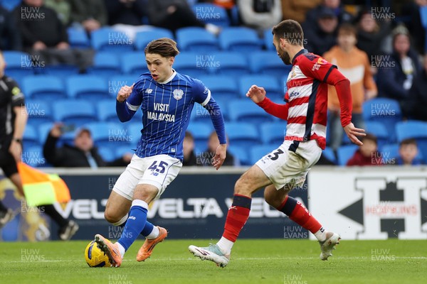 131225 - Cardiff City v Doncaster Rovers - SkyBet League One - Cian Ashford of Cardiff is challenged by Jack Senior of Doncaster 