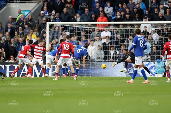 131225 - Cardiff City v Doncaster Rovers - SkyBet League One - Owen Bailey of Doncaster scores a goal