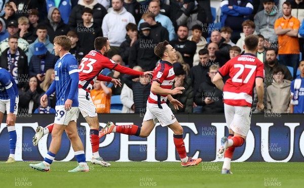 131225 - Cardiff City v Doncaster Rovers - SkyBet League One - Owen Bailey of Doncaster celebrates scoring a goal