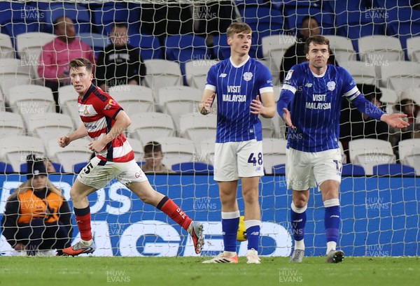 131225 - Cardiff City v Doncaster Rovers - SkyBet League One - Harry Clifton of Doncaster celebrates scoring a goal