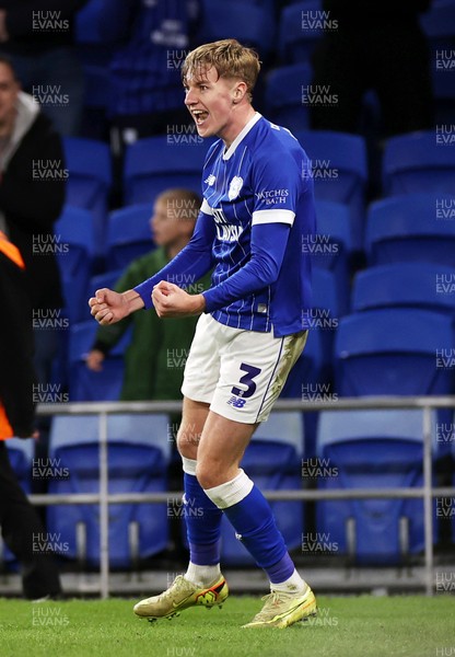131225 - Cardiff City v Doncaster Rovers - SkyBet League One - Joel Bagan of Cardiff celebrates scoring the game winning goal