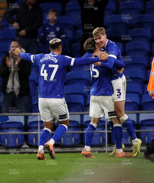 131225 - Cardiff City v Doncaster Rovers - SkyBet League One - Joel Bagan of Cardiff celebrates scoring the game winning goal
