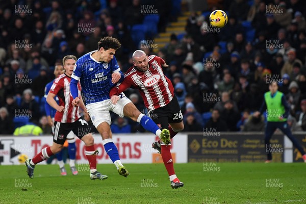 261225 - Cardiff City v Exeter City - Sky Bet League 1 - Yousef Salech of Cardiff City