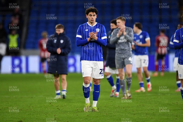 261225 - Cardiff City v Exeter City - Sky Bet League 1 - Yousef Salech of Cardiff City at full time