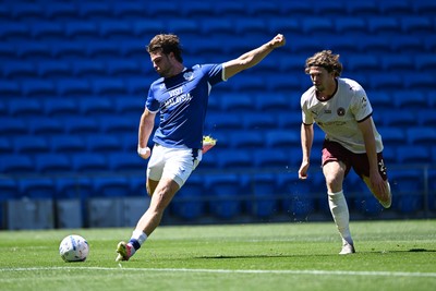 110726 - Cardiff City v FC Midtjylland - Preseason Friendly - Ollie Tanner of Cardiff City has a shot on goal