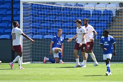 110726 - Cardiff City v FC Midtjylland - Preseason Friendly - Friday Etim of FC Midtylland scores a goal