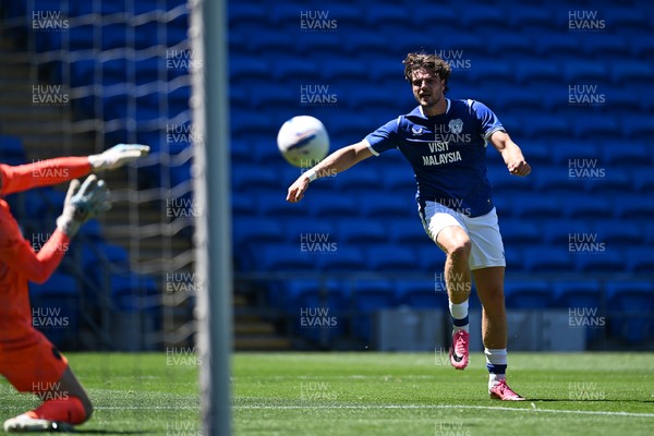 110726 - Cardiff City v FC Midtjylland - Preseason Friendly - Ollie Tanner of Cardiff City has a shot on goal