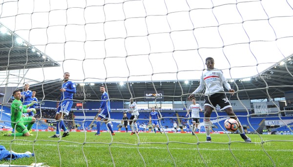 080117 - Cardiff City v Fulham - FA Cup - Ryan Sessegnon of Fulham scores goal by Ben Evans/Huw Evans Agency