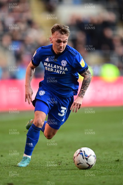 260222 - Cardiff City v Fulham - Sky Bet Championship - Isaak Davies of Cardiff City in action 