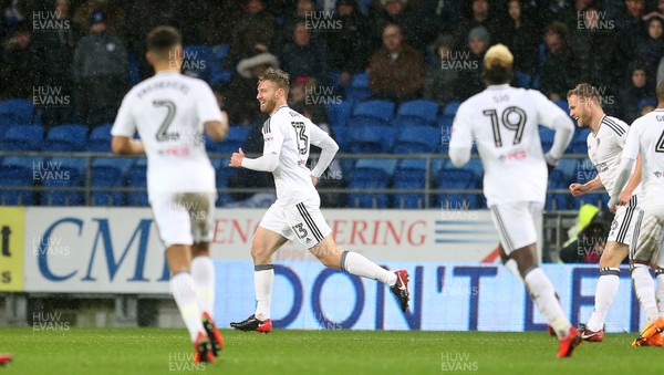 261217 - Cardiff City v Fulham - SkyBet Championship - Tim Ream of Fulham celebrates scoring a goal