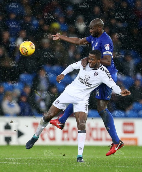 261217 - Cardiff City v Fulham - SkyBet Championship - Ryan Sessegnon of Fulham is challenged by Souleymane Bamba of Cardiff City