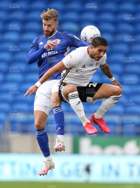 270720 - Cardiff City v Fulham - SkyBet Championship Play off - First leg - Anthony Knockaert of Fulham is challenged by Joe Bennett of Cardiff City