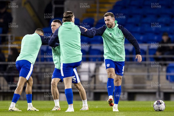 060324 - Cardiff City v Huddersfield Town - Sky Bet Championship - Joe Ralls of Cardiff City during the warm up