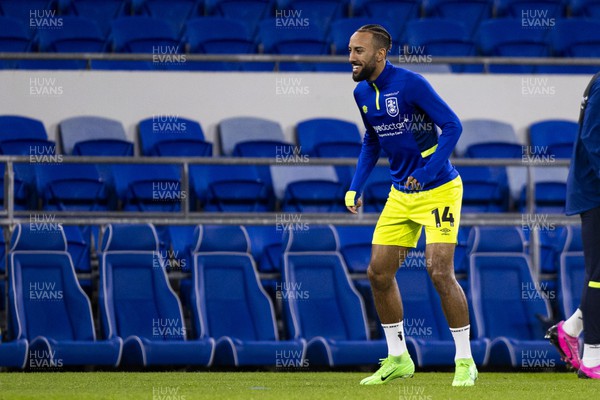 060324 - Cardiff City v Huddersfield Town - Sky Bet Championship - Sorba Thomas of Huddersfield Town during the warm up