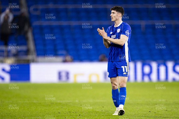 060324 - Cardiff City v Huddersfield Town - Sky Bet Championship - Callum O'Dowda of Cardiff City at full time