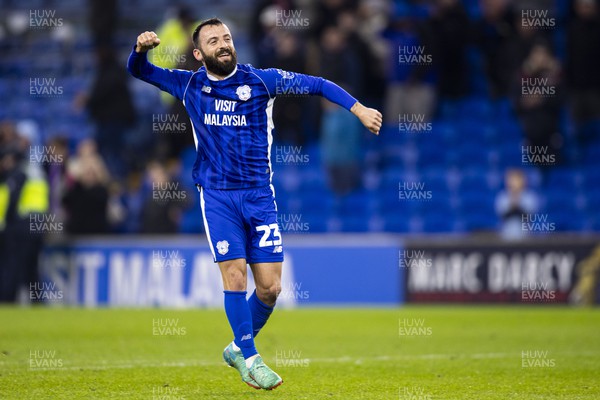 060324 - Cardiff City v Huddersfield Town - Sky Bet Championship - Manolis Siopis of Cardiff City at full time