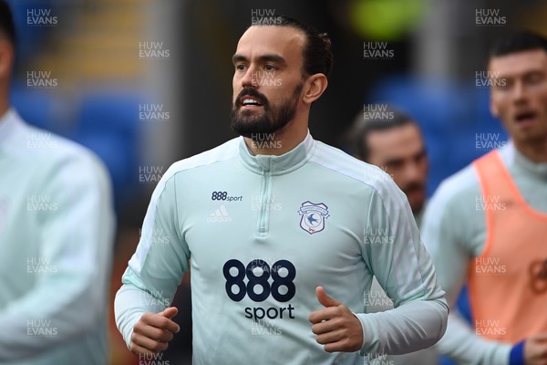 061121 - Cardiff City v Huddersfield Town - Sky Bet Championship - Marlon Pack of Cardiff City during the pre-match warm-up 
