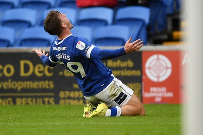 061225 - Cardiff City v Huddersfield Town - Sky Bet League 1 - Isaak Davies of Cardiff City celebrates scoring a goal