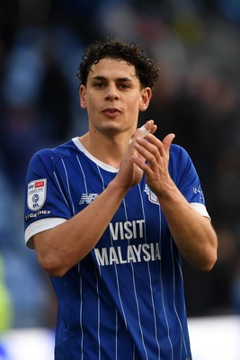 061225 - Cardiff City v Huddersfield Town - Sky Bet League 1 - Yousef Salech of Cardiff City celebrates the win at full time