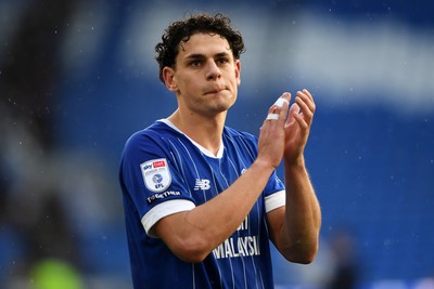 061225 - Cardiff City v Huddersfield Town - Sky Bet League 1 - Yousef Salech of Cardiff City celebrates the win at full time