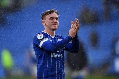 061225 - Cardiff City v Huddersfield Town - Sky Bet League 1 - Isaak Davies of Cardiff City celebrates the win at full time