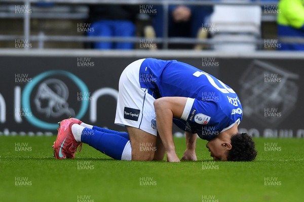 061225 - Cardiff City v Huddersfield Town - Sky Bet League 1 - Yousef Salech of Cardiff City celebrates scoring a goal