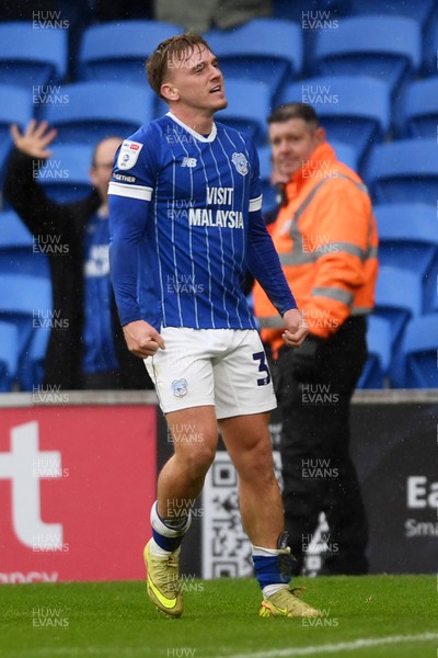 061225 - Cardiff City v Huddersfield Town - Sky Bet League 1 - Isaak Davies of Cardiff City celebrates scoring a goal