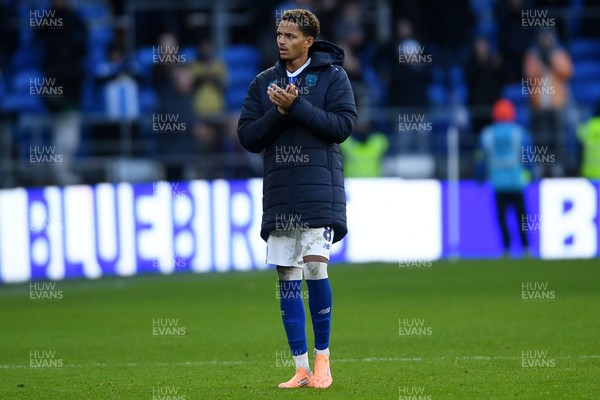 061225 - Cardiff City v Huddersfield Town - Sky Bet League 1 - Omari Kellyman of Cardiff City celebrates the win at full time