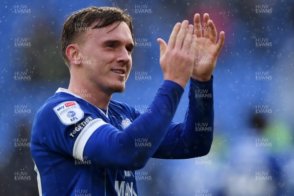 061225 - Cardiff City v Huddersfield Town - Sky Bet League 1 - Isaak Davies of Cardiff City celebrates the win at full time
