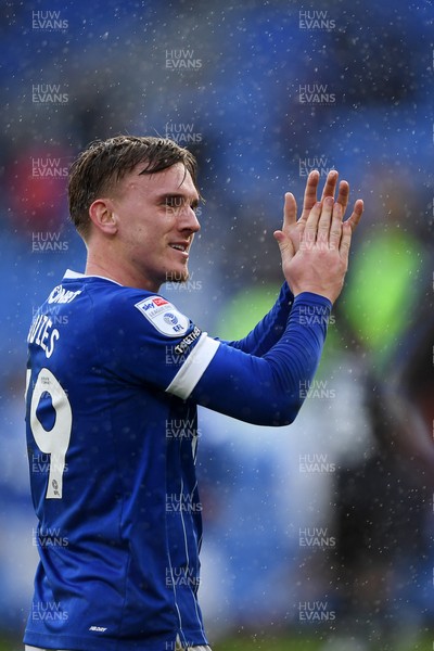 061225 - Cardiff City v Huddersfield Town - Sky Bet League 1 - Isaak Davies of Cardiff City celebrates the win at full time