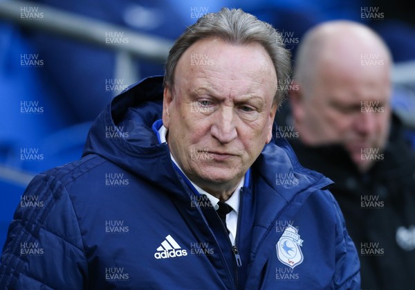 120119 -  Cardiff City v Huddersfield Town, Premier League - Cardiff City manager Neil Warnock at the start of the match