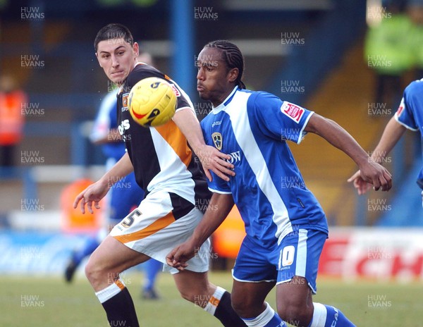 180206 - Championship Football - Cardiff City v Hull City Cardiff's Cameron Jerome and Billy Paynter compete 