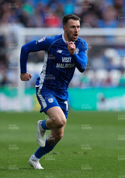 060424 - Cardiff City v Hull City, EFL Sky Bet Championship - Aaron Ramsey of Cardiff City comes off the bench in the second half of the match