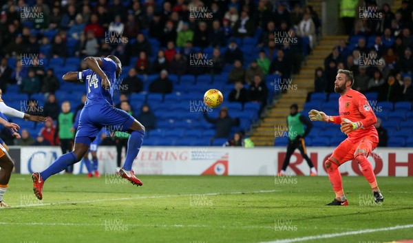 161217 - Cardiff City v Hull City - SkyBet Championship - Souleymane Bamba of Cardiff City scores a goal