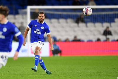 250225 - Cardiff City v Hull City - Sky Bet Championship - Andy Rinomhota of Cardiff City