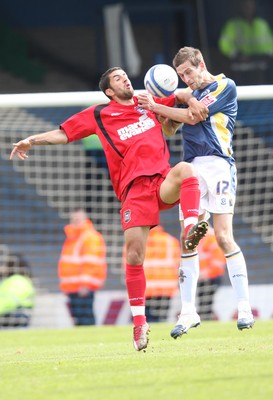 25.04.09 - Cardiff City v Ipswich Town, Coca Cola Championship -  Cardiff's Roger Johnson and Ipswich's Pablo Counago  compete for the ball 