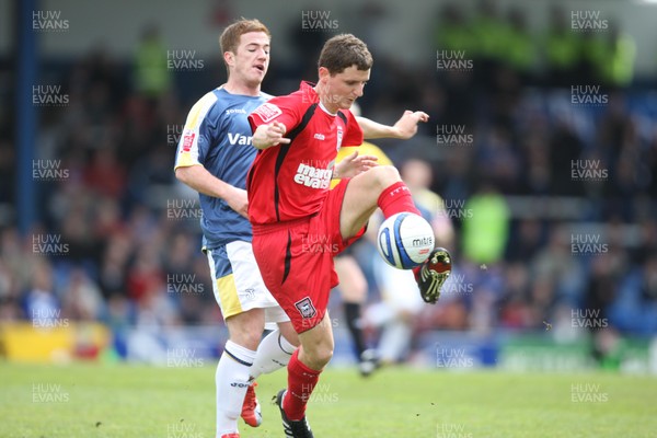 25.04.09 - Cardiff City v Ipswich Town, Coca Cola Championship -  Ipswich's Alex Bruce controls under pressure from Cardiff's Ross McCormack  