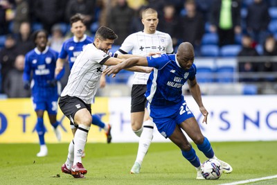 090324 - Cardiff City v Ipswich Town - Sky Bet Championship - Yakou Meite of Cardiff City in action