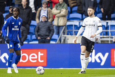 090324 - Cardiff City v Ipswich Town - Sky Bet Championship - Wes Burns of Ipswich Town in action