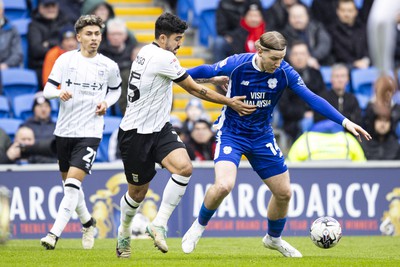 090324 - Cardiff City v Ipswich Town - Sky Bet Championship - Josh Bowler of Cardiff City in action